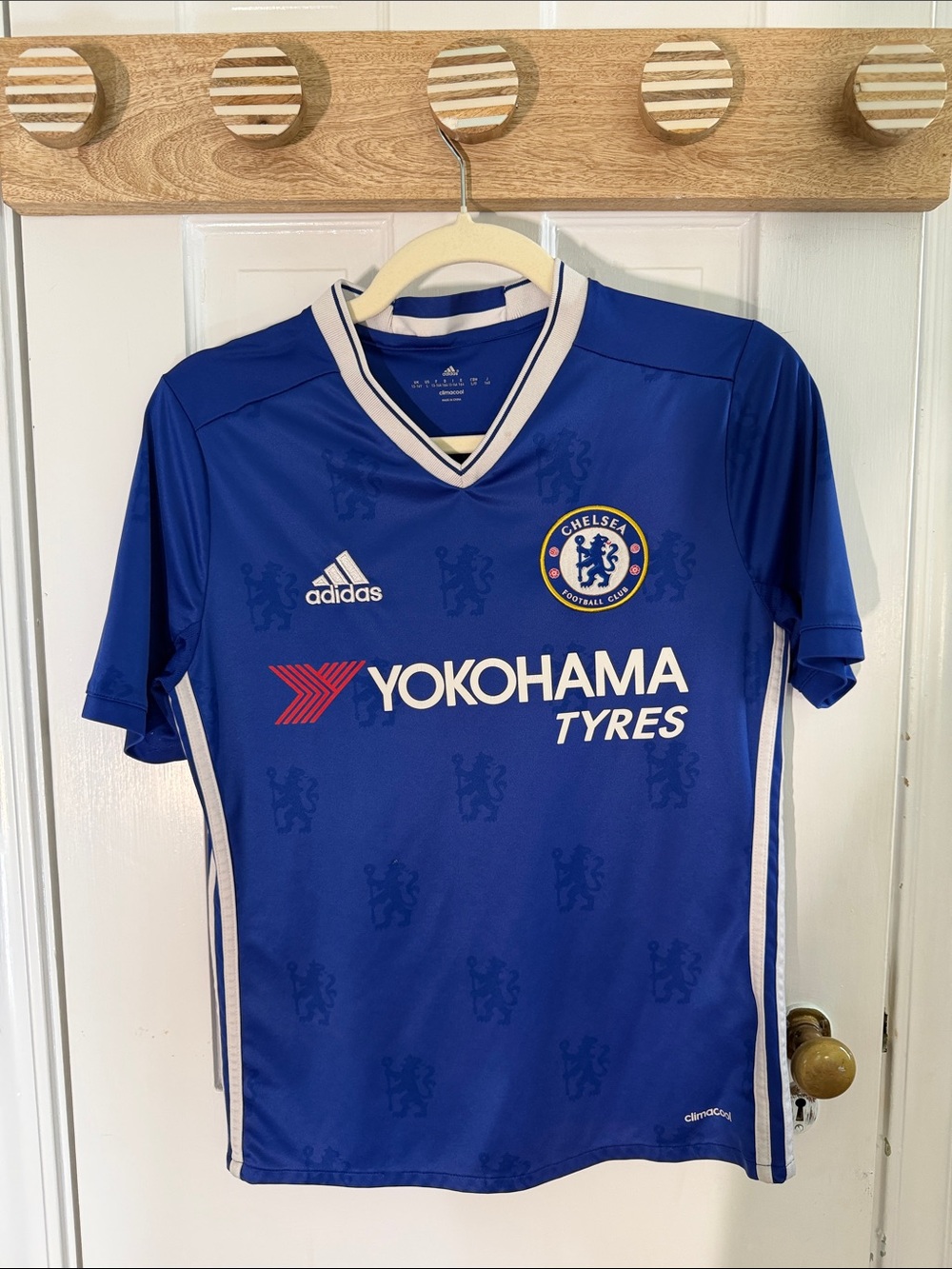 adidas Chelsea Royal Blue Soccer Jersey with White Trim